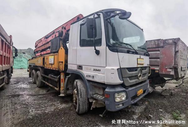 

三一奔驰38米泵车，双油泵五节臂，12年稀缺
