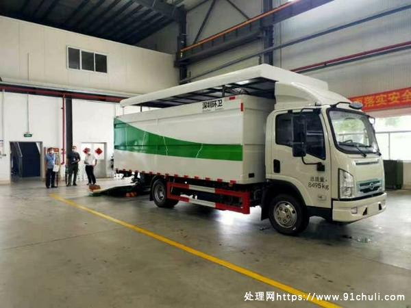 

特价纯电动桶装垃圾车660升12桶106度比亚迪电池