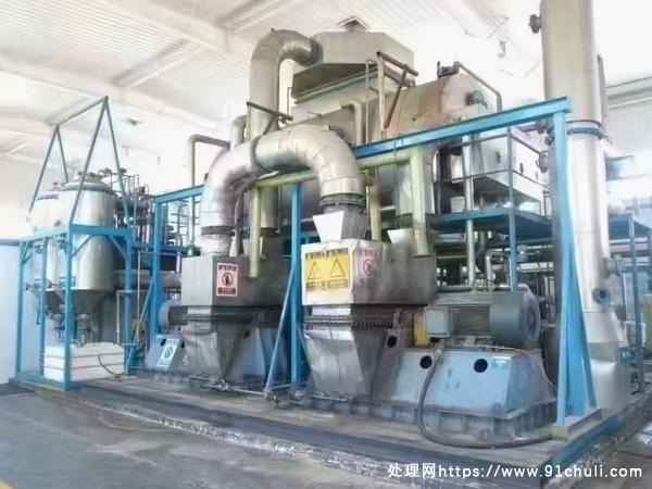 

9吨卧式钛8MVR蒸发器双压缩机400千瓦930平方