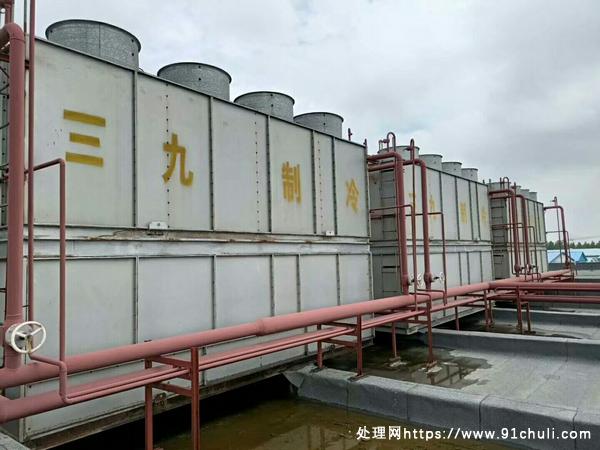 

三九蒸发式冷凝器3台2500千瓦冷库管300吨13米