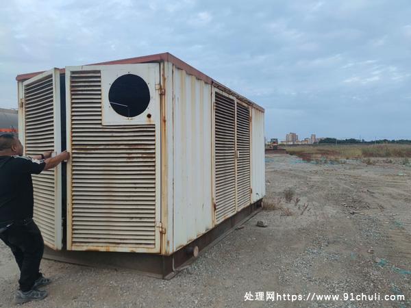 转让个人二手集装箱式120kw天然气发电机组