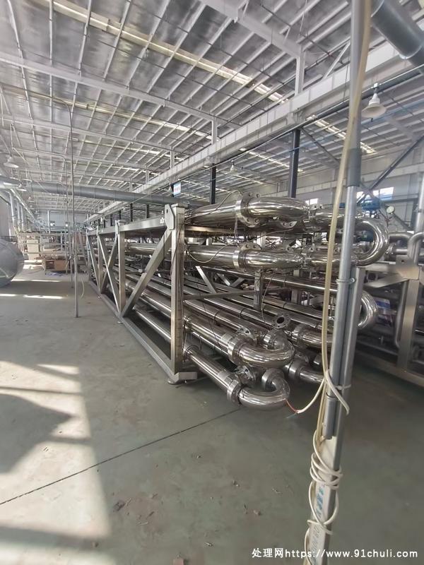 

10吨意大利JBT套管式杀菌机316L材质