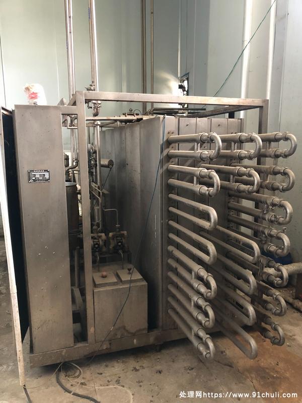 

管式杀菌机2000升/小时便宜处理工厂拆除