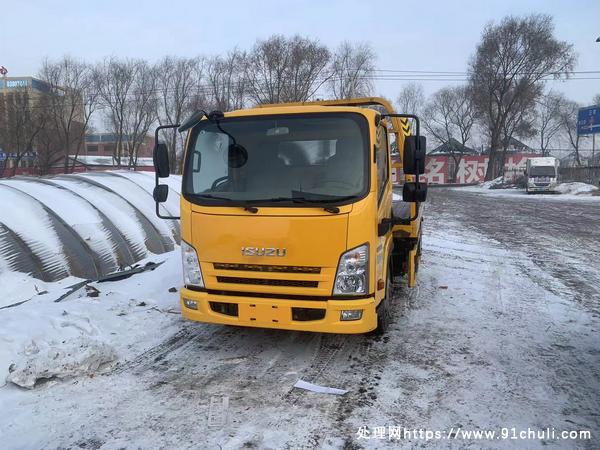 

19年五十铃蓝牌一拖二清障车5吨承载省油