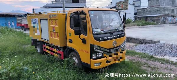 

国六21年二手污水处理车4方污水箱2方清水箱低价