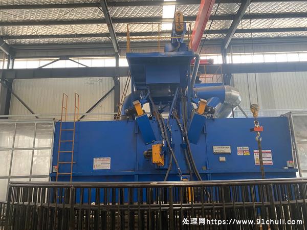 

大型抛丸机4米宽3米高14台11kw抛投器6米轨道转让