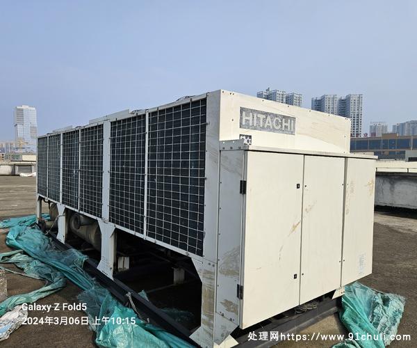 

日立180冷镦风冷螺杆热泵机组，宾馆中央空调高效节能更换